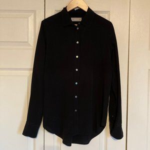 Everlane Black Silk Button up Blouse 00
